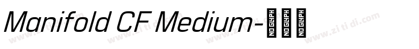 Manifold CF Medium字体转换